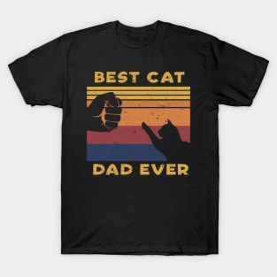 Funny Cat Best Cat Dad Ever Father's Day T-Shirt